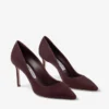 Romy 85 diepe merlotkleurige suède pumps Romy 85 diepe merlotkleurige suède pumps