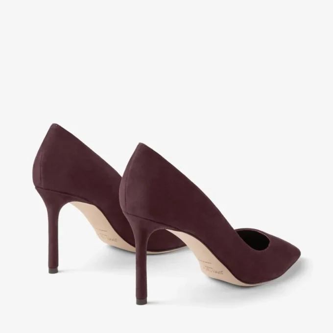 Romy 85 diepe merlotkleurige suède pumps Romy 85 diepe merlotkleurige suède pumps