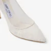 Romy 85 ivoorkleurige jimmy choo-pumps met kant Romy 85 ivoorkleurige jimmy choo-pumps met kant