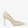 Romy 85 platina Ice Dusty Glitter pumps met spitse neus Romy 85 platina Ice Dusty Glitter pumps met spitse neus
