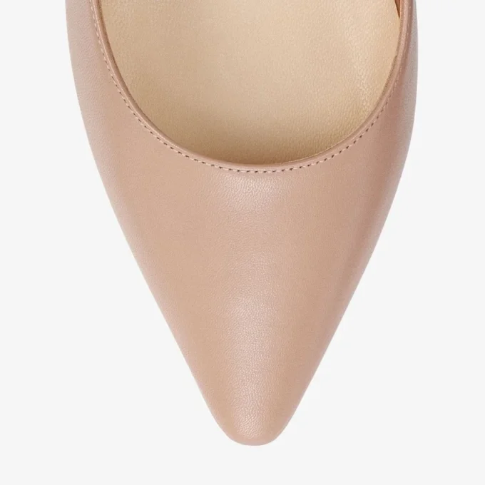Romy 85 spitsneus pumps van balletroze geitenleer Romy 85 spitsneus pumps van balletroze geitenleer