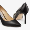 Romy 85 Zwarte Pumps met Spitse Neus van Geitenleer Romy 85 Zwarte Pumps met Spitse Neus van Geitenleer