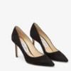 Romy 85 Zwarte suède pumps met spitse neus Romy 85 Zwarte suède pumps met spitse neus