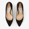 Romy 85 Zwarte suède pumps met spitse neus Romy 85 Zwarte suède pumps met spitse neus