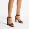 Rori 85 sandalen van bruin suède en glanzend kurk Rori 85 sandalen van bruin suède en glanzend kurk