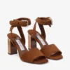Rori 85 sandalen van bruin suède en glanzend kurk Rori 85 sandalen van bruin suède en glanzend kurk