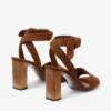 Rori 85 sandalen van bruin suède en glanzend kurk Rori 85 sandalen van bruin suède en glanzend kurk
