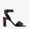 Rori 85 Zwarte sandalen van glanzend kalfsleer en glanzend kurk Rori 85 Zwarte sandalen van glanzend kalfsleer en glanzend kurk