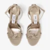 Rosie 100 goudglanzende suède plateausandalen Rosie 100 goudglanzende suède plateausandalen