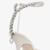 Saeda 100 ivoorkleurige tule pumps met kristallen Saeda 100 ivoorkleurige tule pumps met kristallen