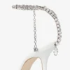 Saeda 100 witte pumps met mesh en kristallen Saeda 100 witte pumps met mesh en kristallen