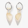 Saeda 100 witte pumps met mesh en kristallen Saeda 100 witte pumps met mesh en kristallen