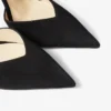 Saeda 100 zwarte suède pumps met kristallen versiering Saeda 100 zwarte suède pumps met kristallen versiering