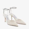 Saeda 85 Ivoor Tule Kristallen Pumps