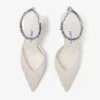 Saeda 85 Ivoor Tule Kristallen Pumps