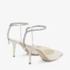 Saeda 85 Ivoor Tule Kristallen Pumps