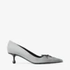 Scarlett 50 Dove suède denim pumps