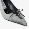 Scarlett 50 Dove suède denim pumps