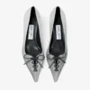 Scarlett 50 Dove suède denim pumps