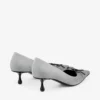 Scarlett 50 Dove suède denim pumps