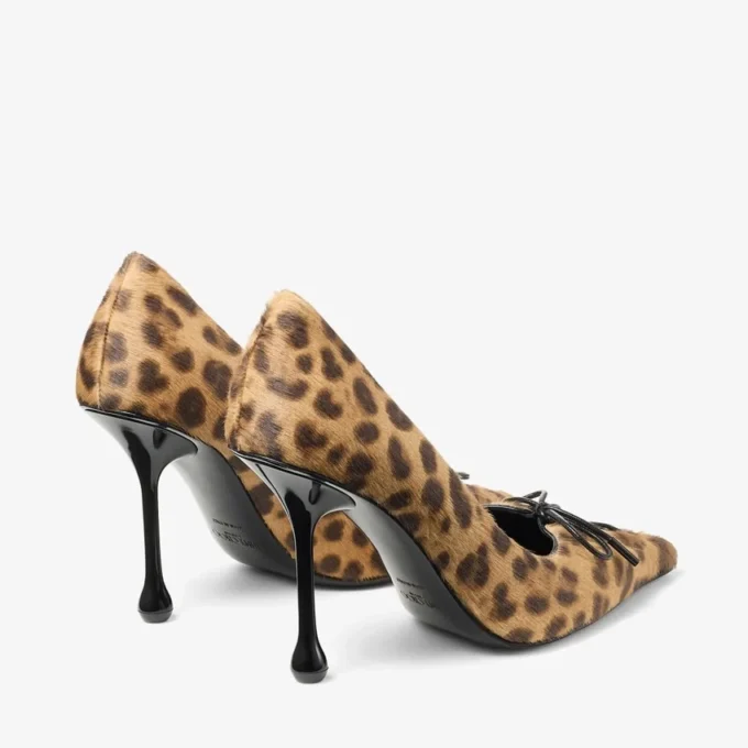 Scarlett 95 Natuurlijke Pony Pumps met Luipaardprint