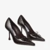 Scarlett 95 Sambuco glanzende pumps van leer met krokodillenreliëf Scarlett 95 Sambuco glanzende pumps van leer met krokodillenreliëf