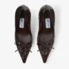 Scarlett 95 Sambuco glanzende pumps van leer met krokodillenreliëf Scarlett 95 Sambuco glanzende pumps van leer met krokodillenreliëf