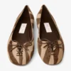 Scarlett Ballerina Chocoladebruine ballerina’s met zebraprint