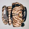 Scarlett Ballerina Chocoladebruine ballerina’s met zebraprint