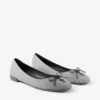 Scarlett ballerina’s in duifgrijs suède en denim