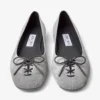 Scarlett ballerina’s in duifgrijs suède en denim
