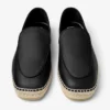 Shenton Espadrille Zwarte Espadrilles van getrommeld leer Shenton Espadrille Zwarte Espadrilles van getrommeld leer