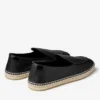 Shenton Espadrille Zwarte Espadrilles van getrommeld leer Shenton Espadrille Zwarte Espadrilles van getrommeld leer