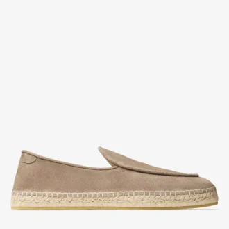 Shenton Espadrilles in steenkleurig fluweel suède