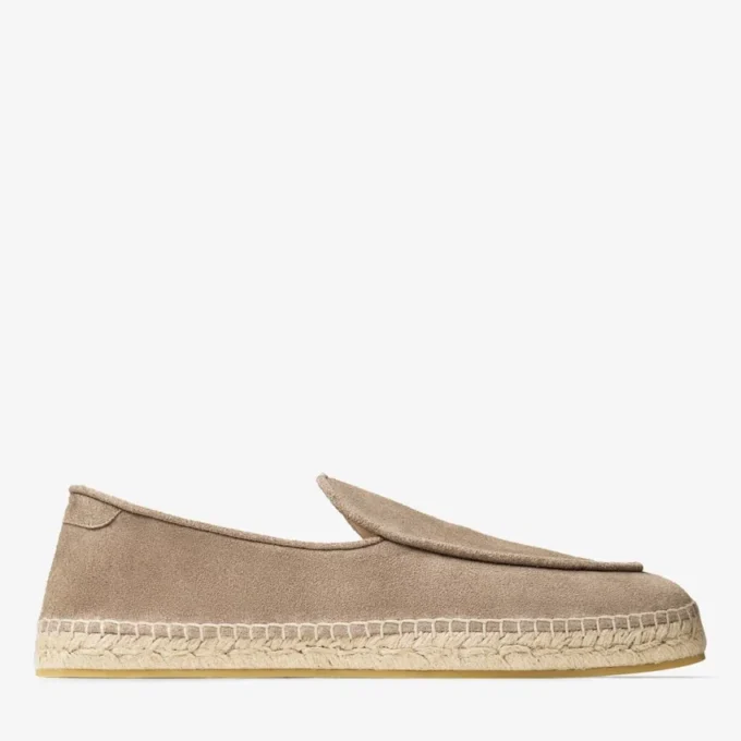 Shenton Espadrilles in steenkleurig fluweel suède Shenton Espadrilles in steenkleurig fluweel suède