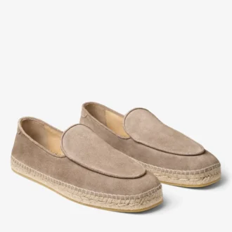 Shenton Espadrilles in steenkleurig fluweel suède