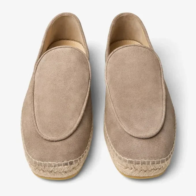 Shenton Espadrilles in steenkleurig fluweel suède Shenton Espadrilles in steenkleurig fluweel suède