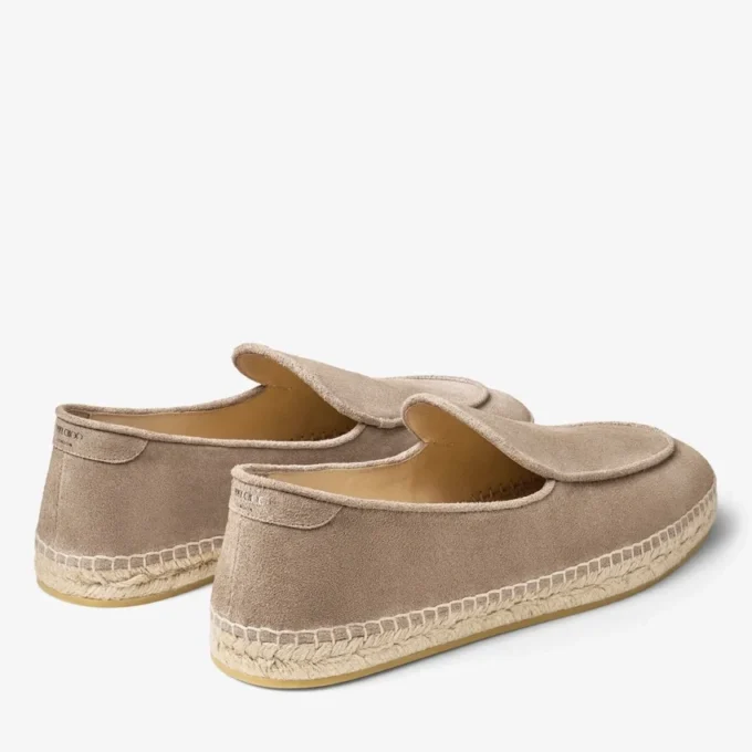 Shenton Espadrilles in steenkleurig fluweel suède Shenton Espadrilles in steenkleurig fluweel suède