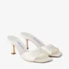 Skye 70 ivoorkleurige satijnen sandalen