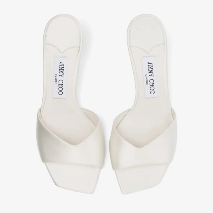 Skye 70 ivoorkleurige satijnen sandalen