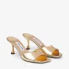 Skye 70 sandalen van goudkleurig metallic leer