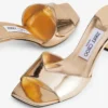 Skye 70 sandalen van goudkleurig metallic leer