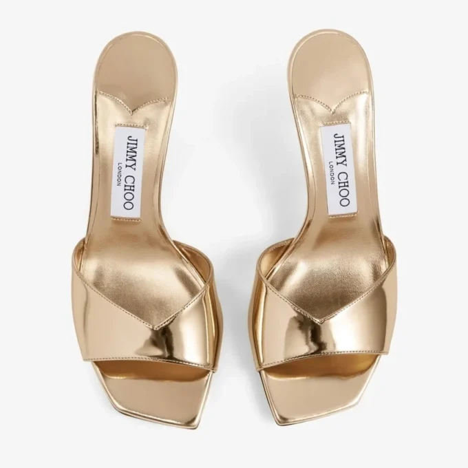 Skye 70 sandalen van goudkleurig metallic leer