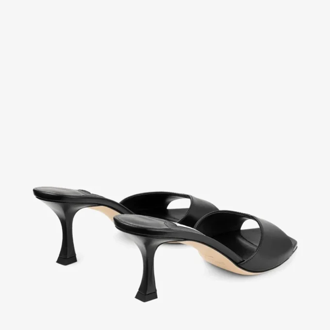 Skye 70 zwarte leren sandalen