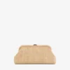 Skylar natuurlijke fijne raffia clutch met vierkante Jc-sluiting Skylar natuurlijke fijne raffia clutch met vierkante Jc-sluiting