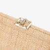 Skylar natuurlijke fijne raffia clutch met vierkante Jc-sluiting Skylar natuurlijke fijne raffia clutch met vierkante Jc-sluiting