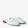 Slide Mint Nubuck Leather Mule Slide Mint Nubuck Leather Mule