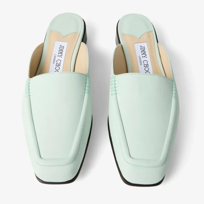 Slide Mint Nubuck Leather Mule Slide Mint Nubuck Leather Mule