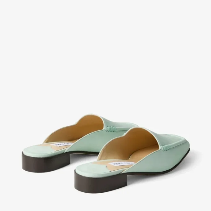 Slide Mint Nubuck Leather Mule Slide Mint Nubuck Leather Mule
