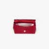 Soft Bow Mini Bag Robijnrode satijnen minitas met kristallen strik